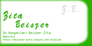 zita beiszer business card